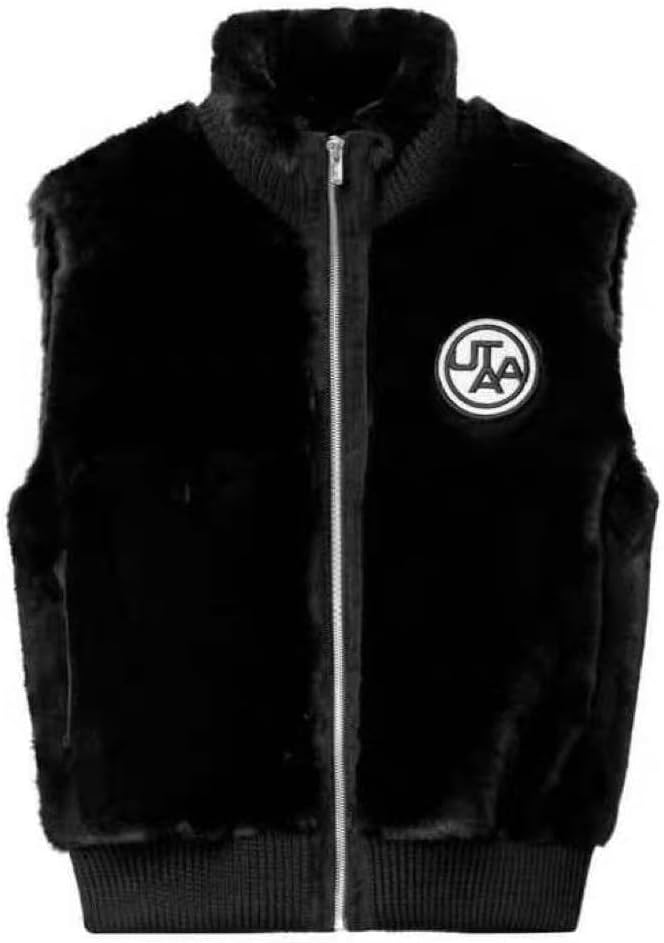 ゴルフ レディース UTAA ユタ ジャケット ファー ベスト（ブラック